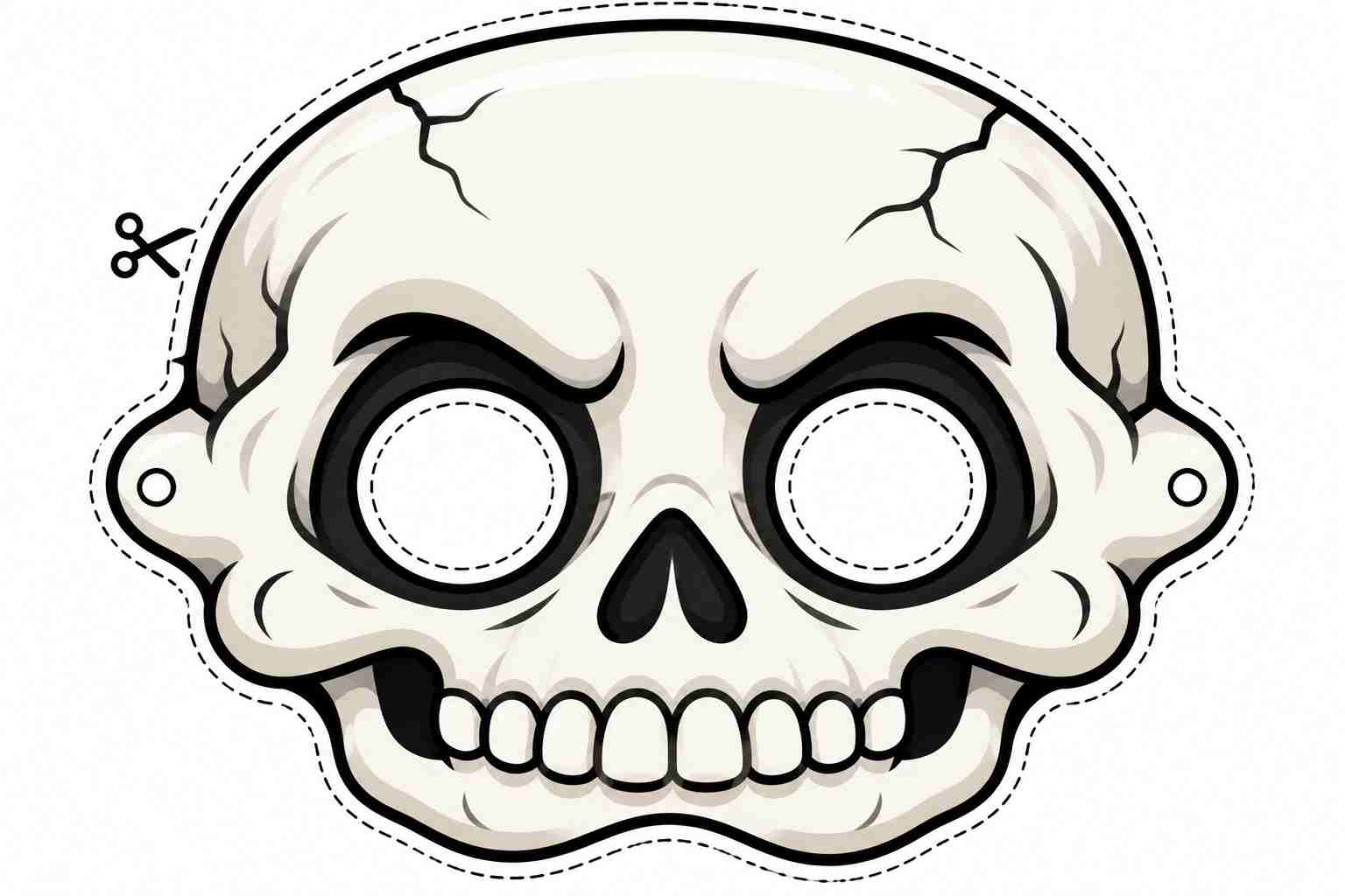 Máscara de caveira para imprimir