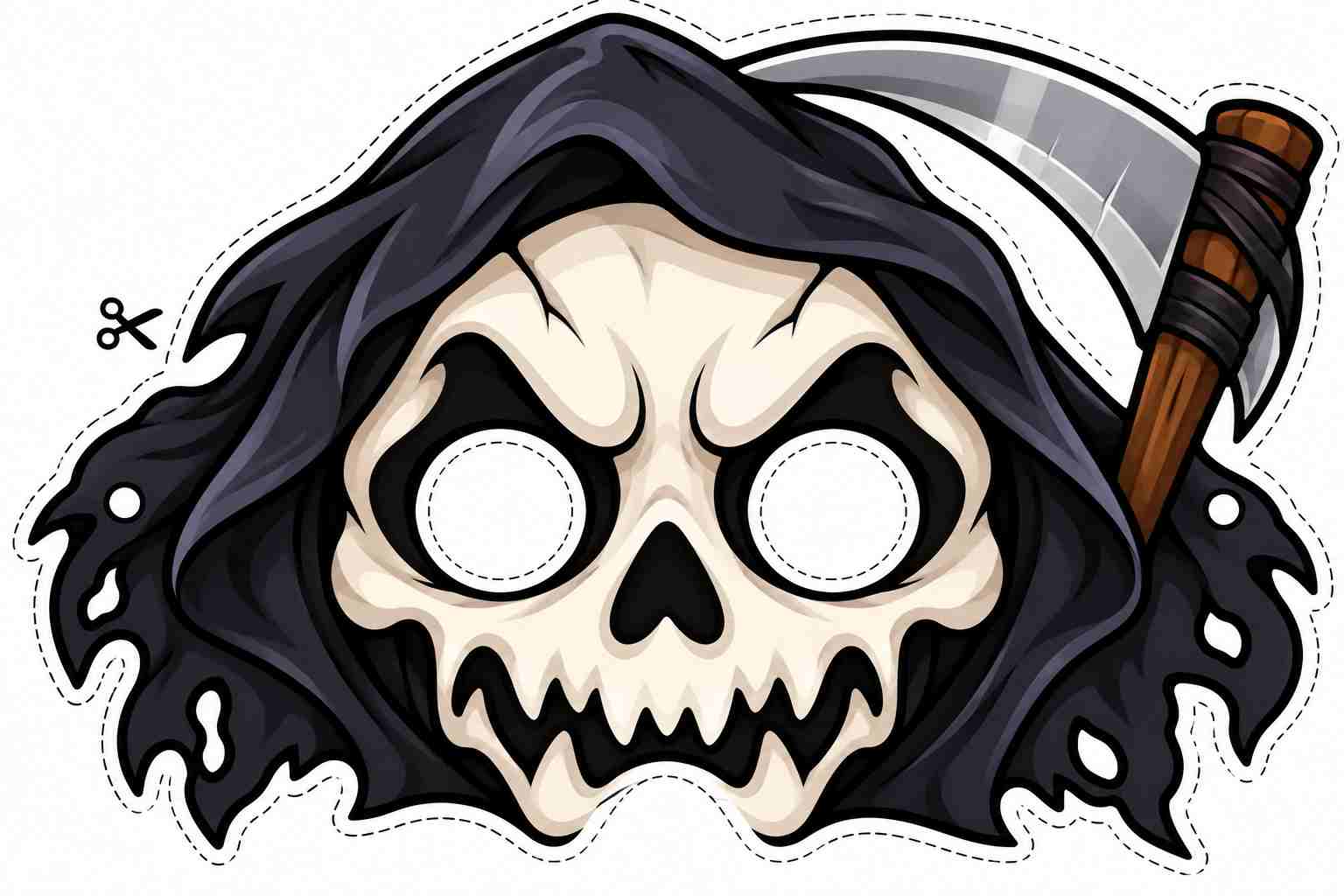 Máscara de ceifador fantasma para imprimir
