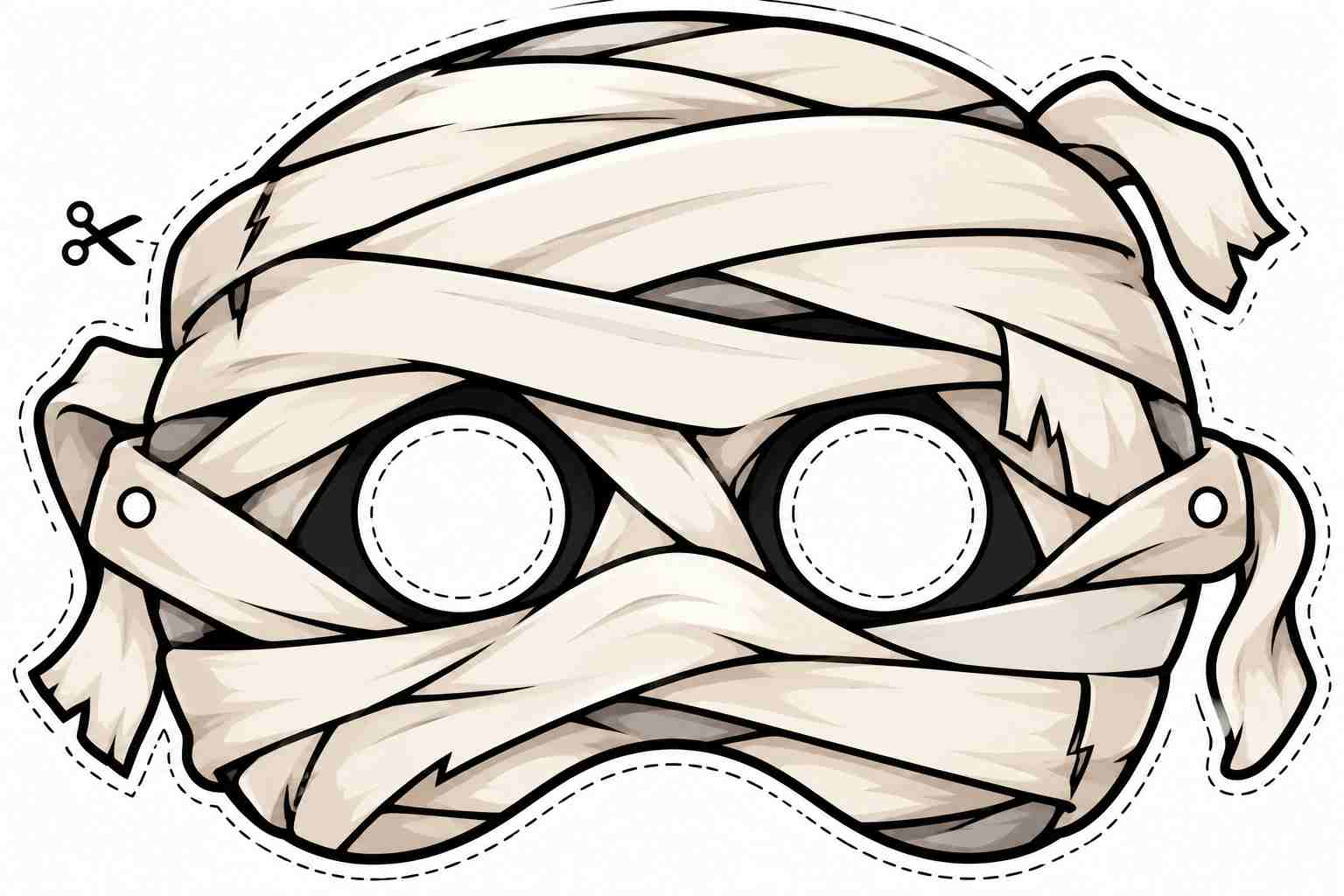 Máscara de múmia para imprimir