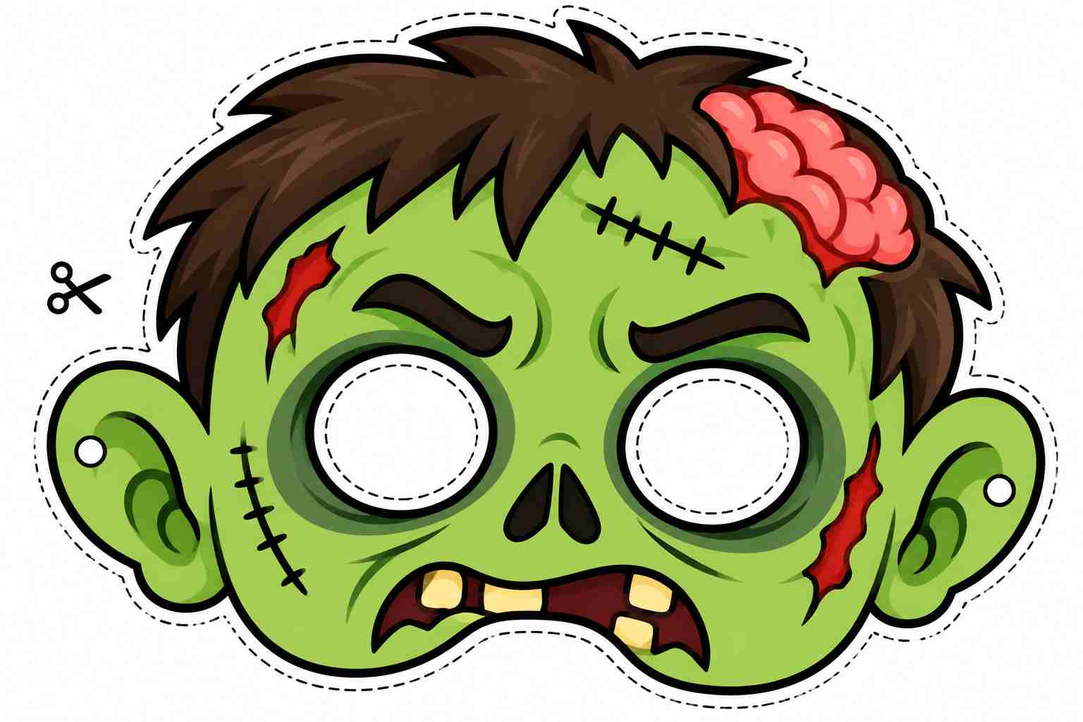 Máscara de zumbi para imprimir
