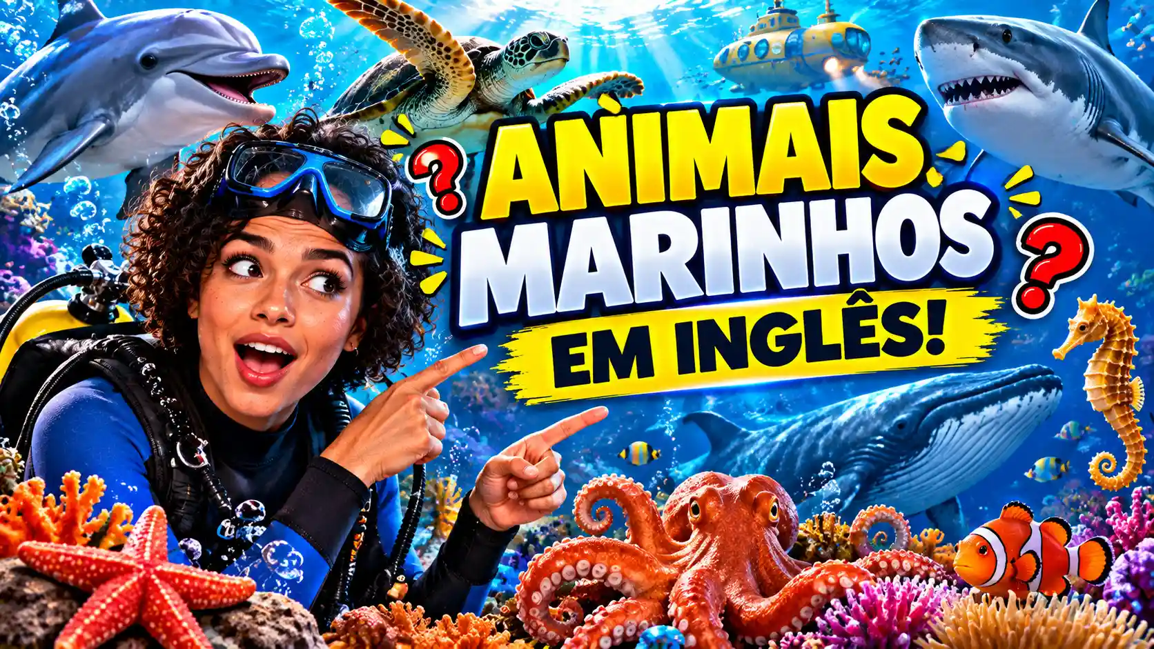 Animais Marinhos em Inglês: Nomes e Exemplos