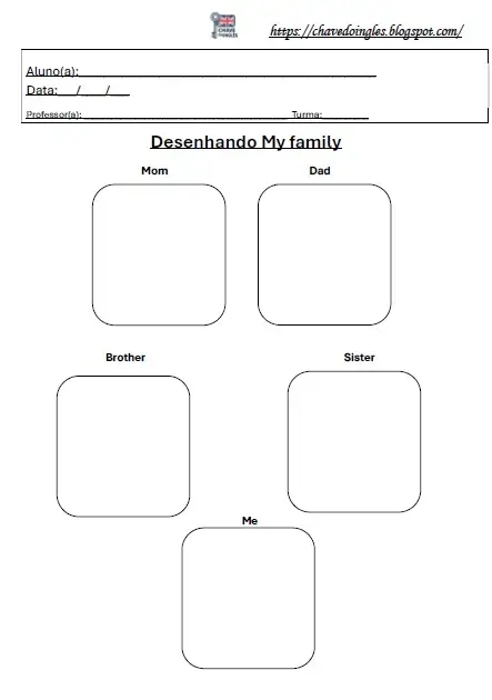 Atividade de inglês para 1º ano