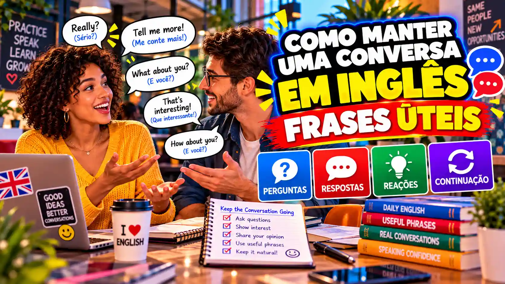 Como Manter uma Conversa em Inglês: Frases Úteis