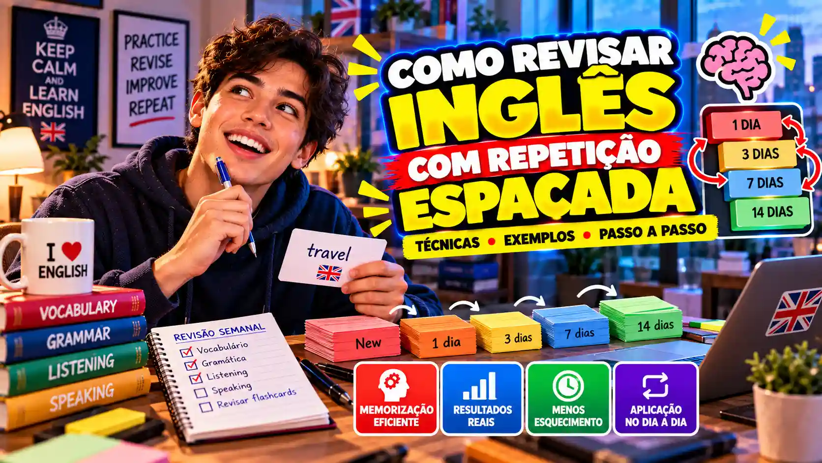 Como Revisar Inglês com Repetição Espaçada