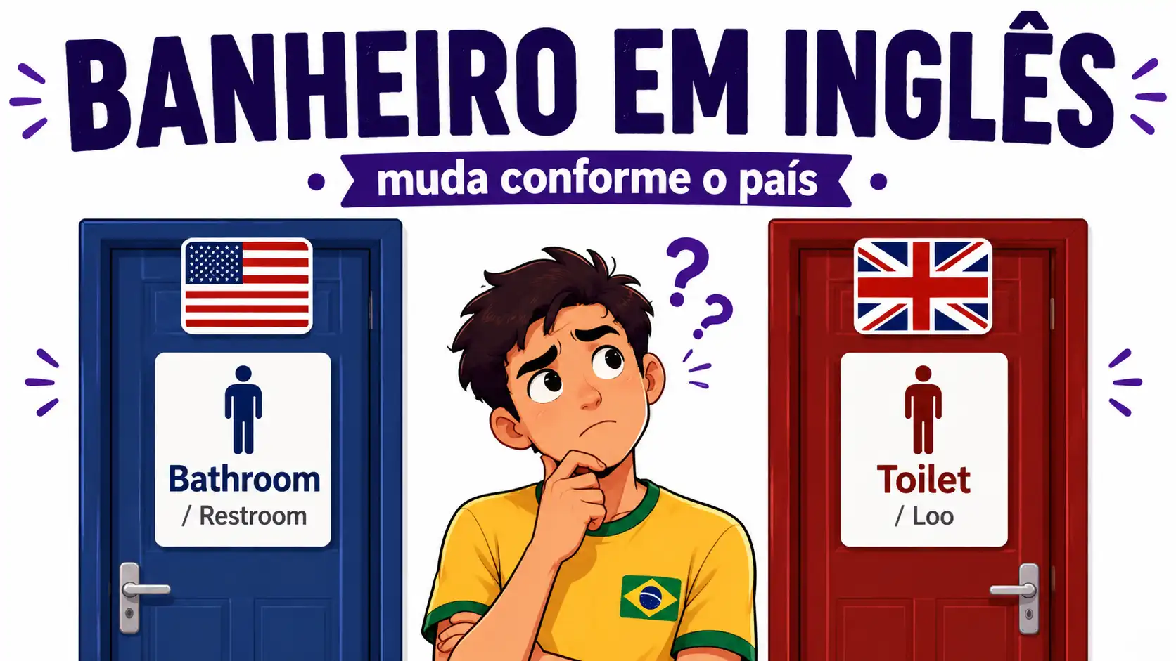 Como pedir para ir ao banheiro em inglês sem soar infantil ou constrangido