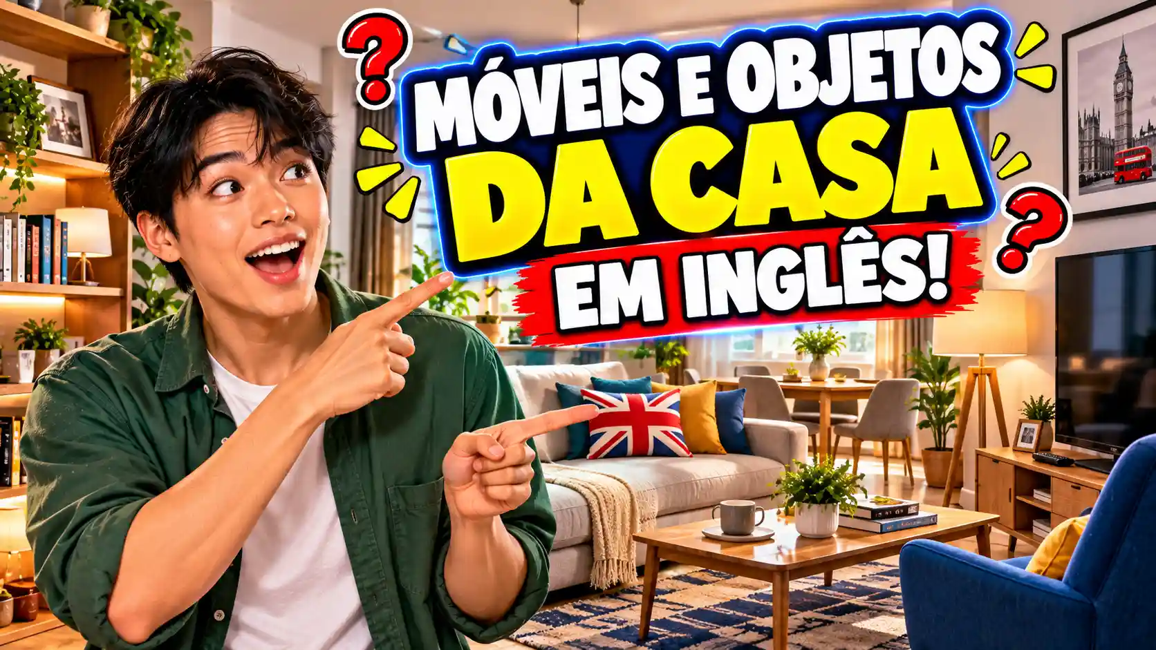 Móveis e Objetos da Casa em Inglês