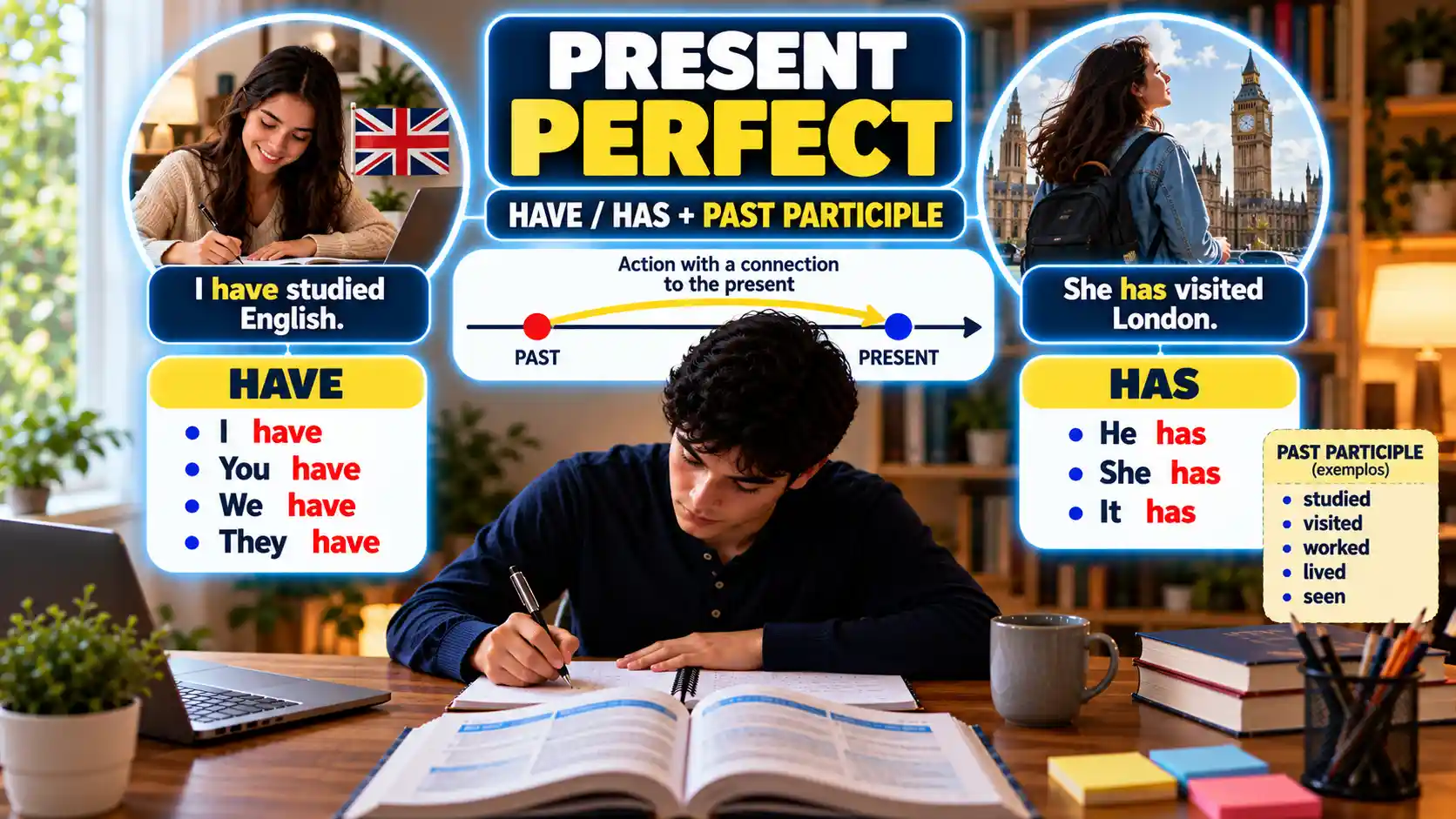 Present Perfect em Inglês: Estrutura, Uso e Exemplos