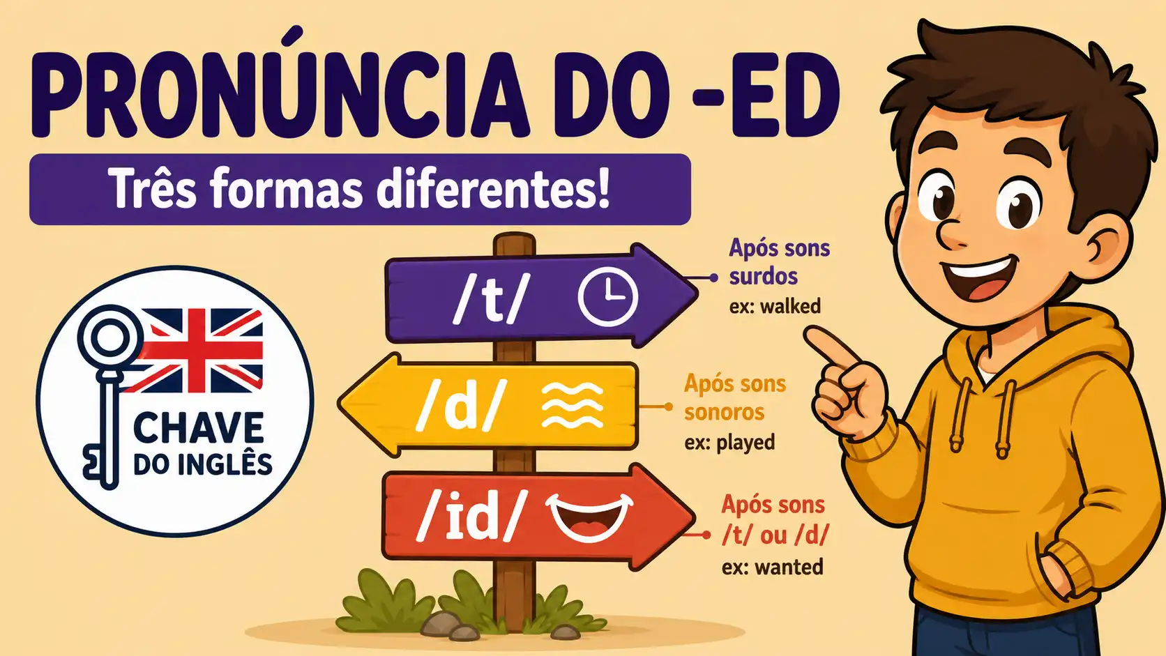 Pronúncia do ED em Inglês — As 3 Formas e Quando Usar Cada Uma
