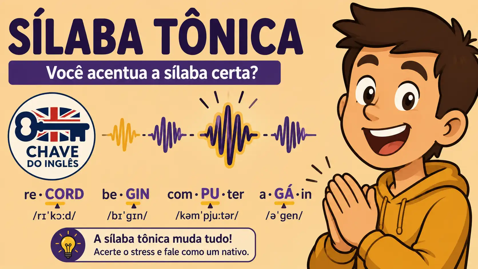 Sílaba Tônica em Inglês (Word Stress) — Por Que Isso Muda Tudo