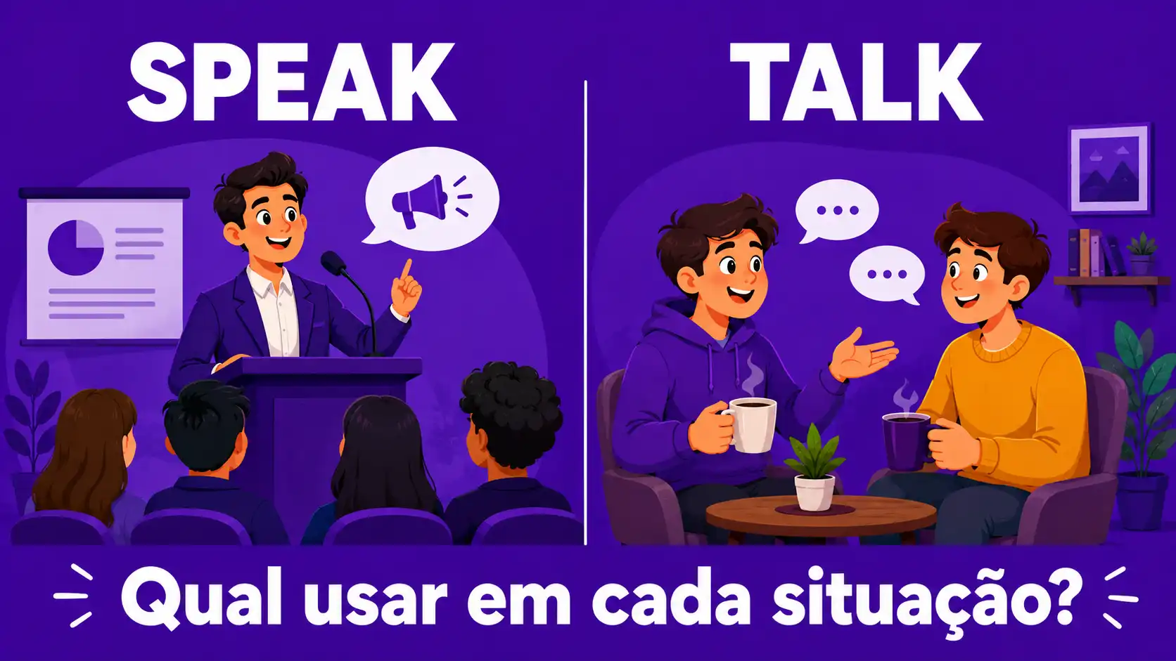 "Speak" vs "Talk": por que nativos usam cada um em momentos diferentes?