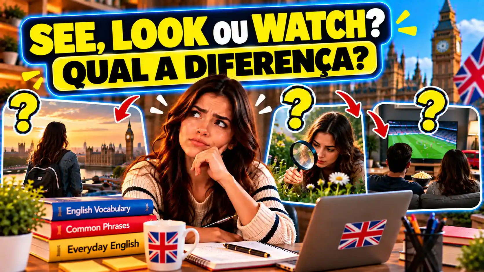 See, Look e Watch: Qual a Diferença?