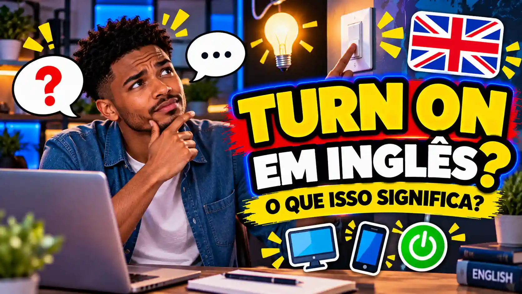 Turn On em Inglês: Significado, Usos e Exemplos