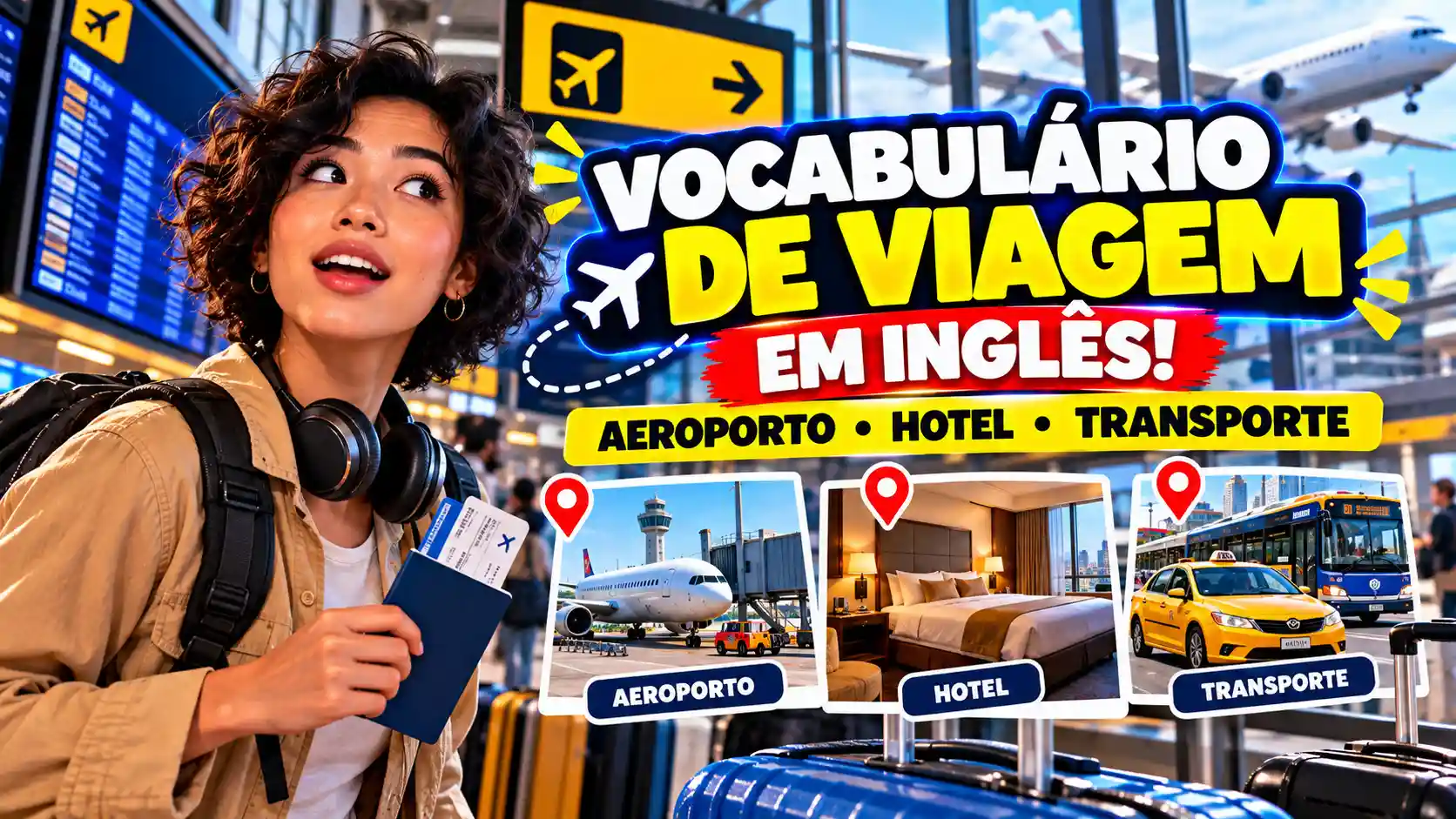 Vocabulário de Viagem em Inglês: Aeroporto, Hotel e Transporte