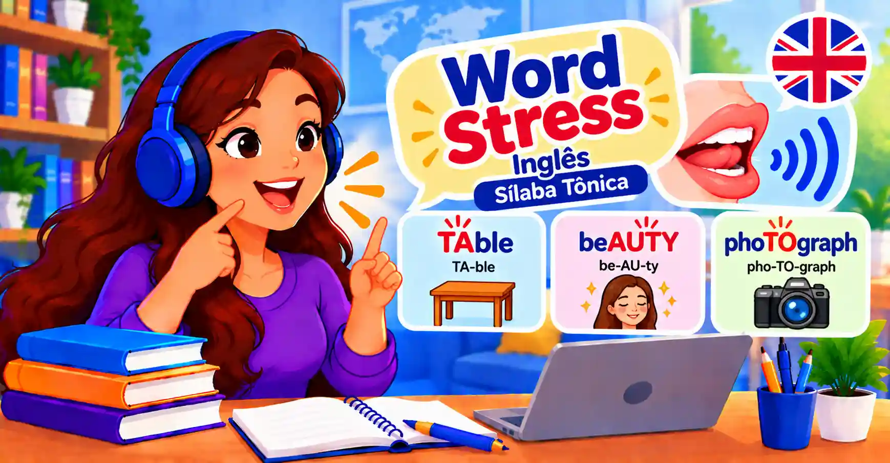 Word Stress em Inglês: Como Identificar a Sílaba Tônica